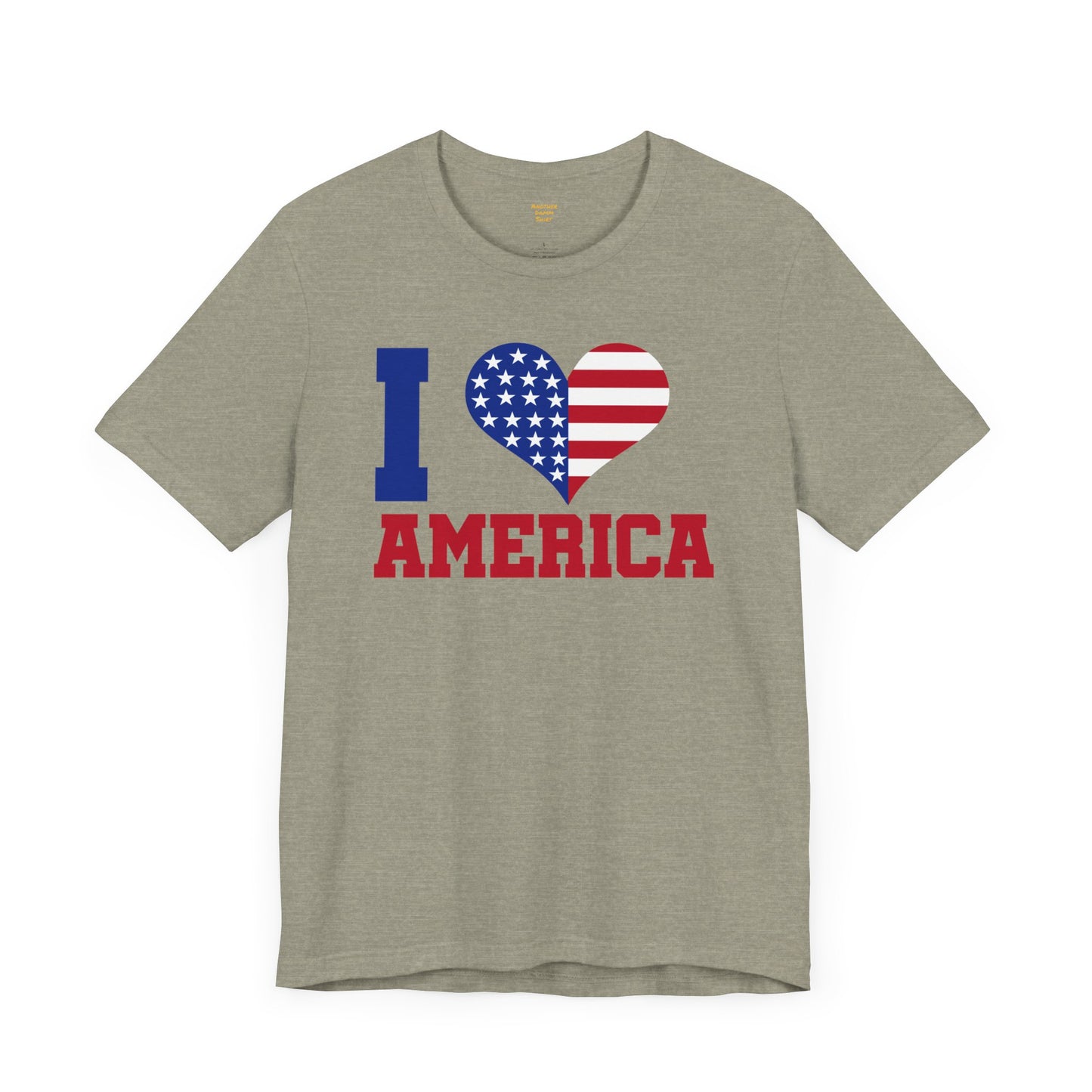 I Love America Heart Graphic, Unisex Jersey Short Sleeve Tee