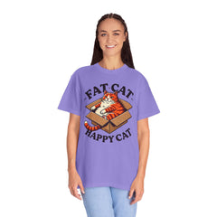 Fat Cat Happy Cat Graphic T-Shirt — Garment-Dyed Unisex Tee