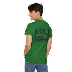 Nashua Unisex Heavy Cotton Tee - Retro Dunder Mifflin Design for Nostalgic Fans