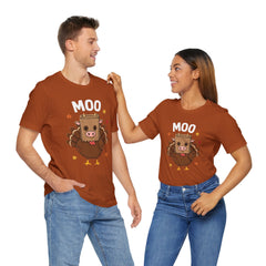 Funny Thanksgiving Turkey Moo T‑Shirt - Unisex Tee
