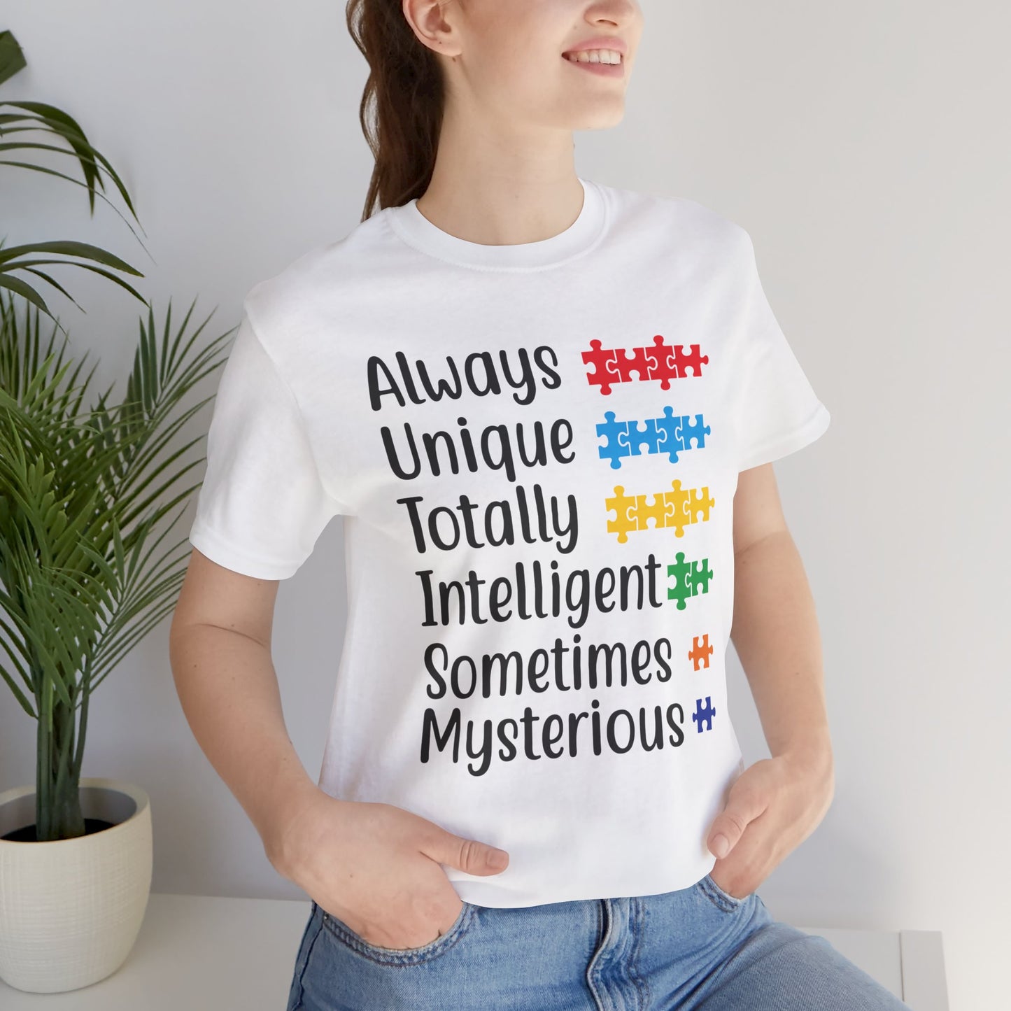 Autism - Always Unique Totally Intelligent Sometimes Mysterious Unisex Softstyle T-Shirt