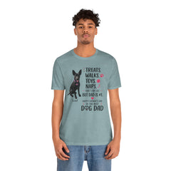 Personalized Dog Dad T‑Shirt — "Treats. Walks. Toys. Naps." Father's Day Gift