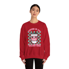 Woman's Coffee Valentine -  Unisex Heavy Blend™ Crewneck Sweatshirt