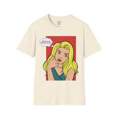 Call Me On My Cell Phone Unisex Softstyle T-Shirt  Pop Art Girl