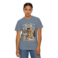 Front Graphic "Who Let the Dogs Out?" Baldwin Harbor Animal Hospital Cute Vet Clinic T Shirt