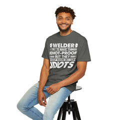 Fun Welder T-Shirt - 'Idiot-Proof' Design for Welding Enthusiasts