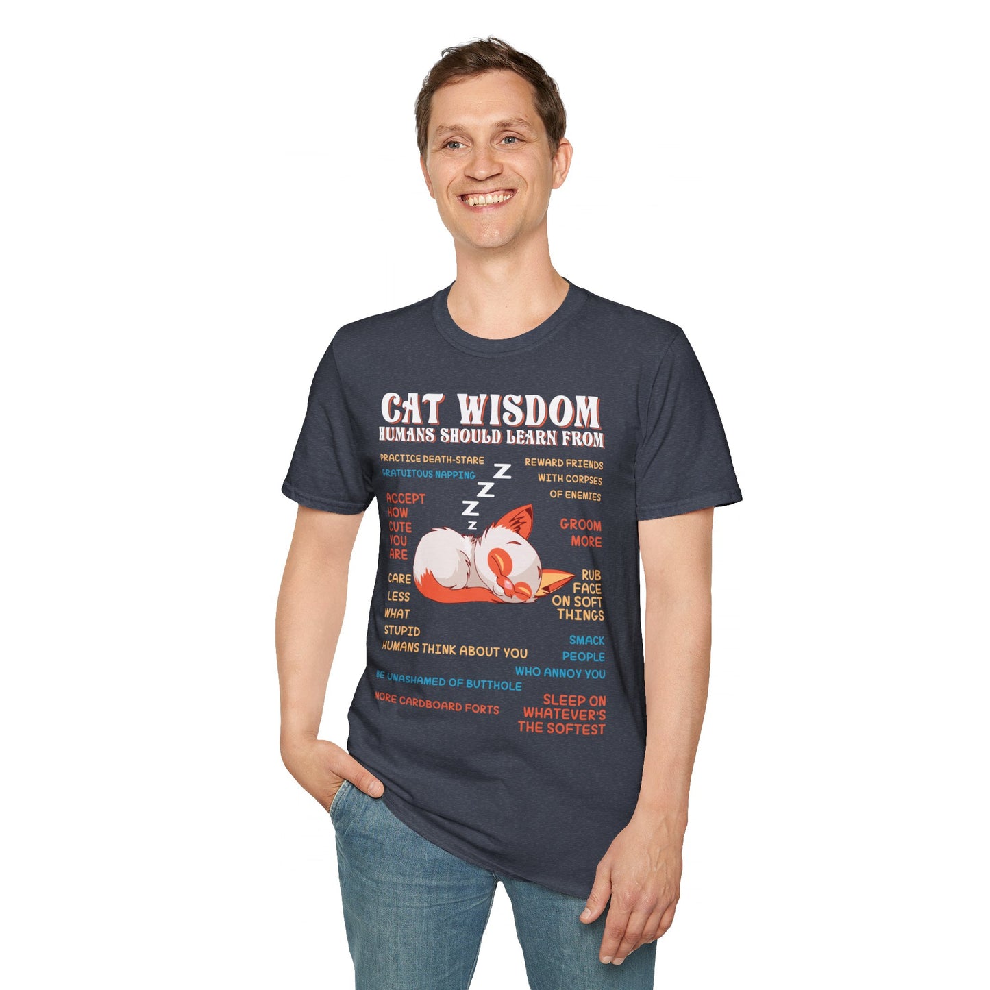 CAT WISDOM Unisex Softstyle Graphic T-Shirt