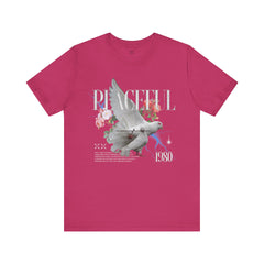 Peaceful Flowers With Dove Unisex Tee