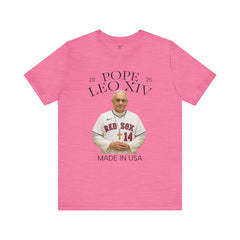Pope Leo XIV Boston Red Sox Fan  Short Sleeve Tee - Made in USA