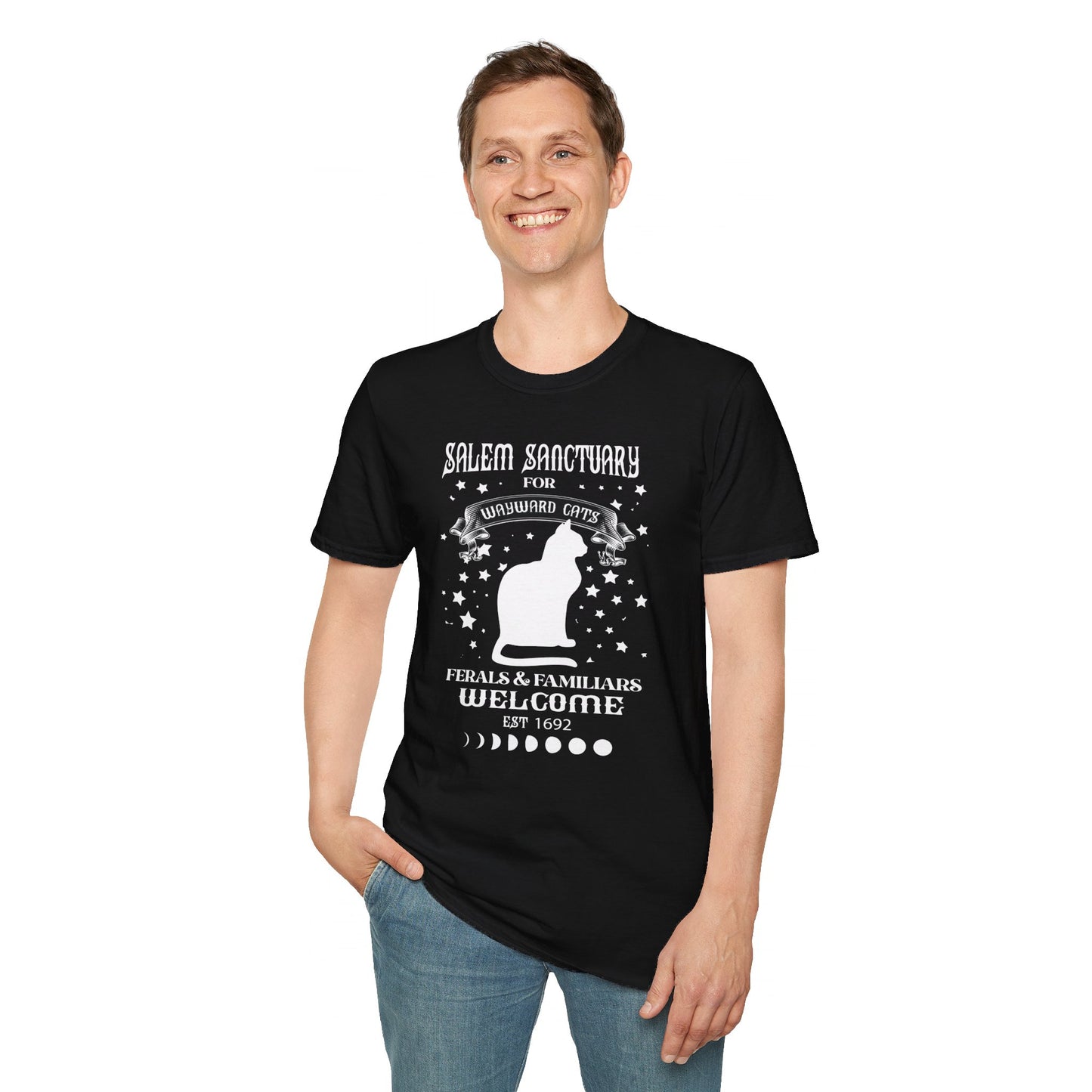 Salem Sanctuary For Wayward Cats, Unisex Softstyle T-Shirt